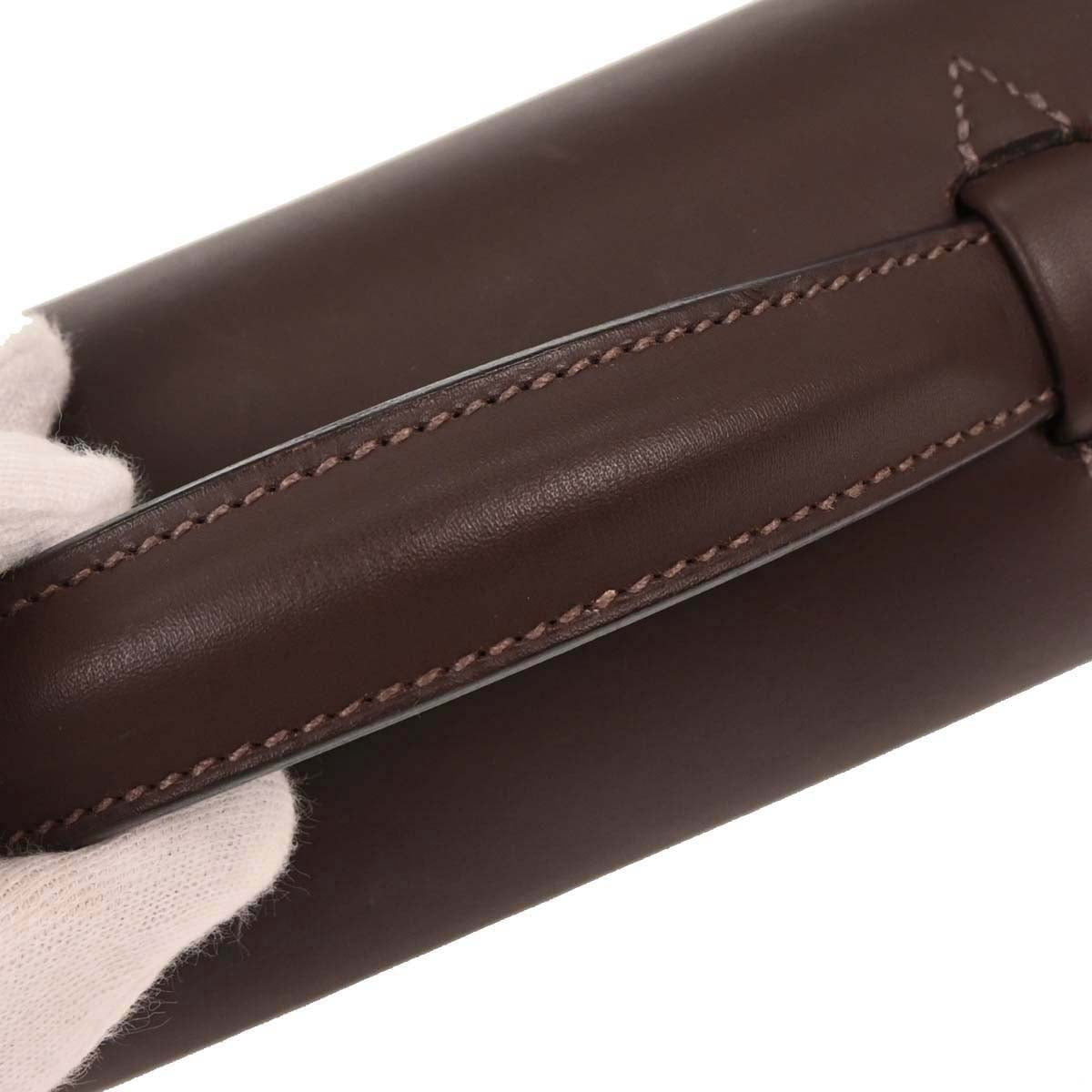 Hermes Chocolat Chamonix Sac a Depeches 38 Handbag