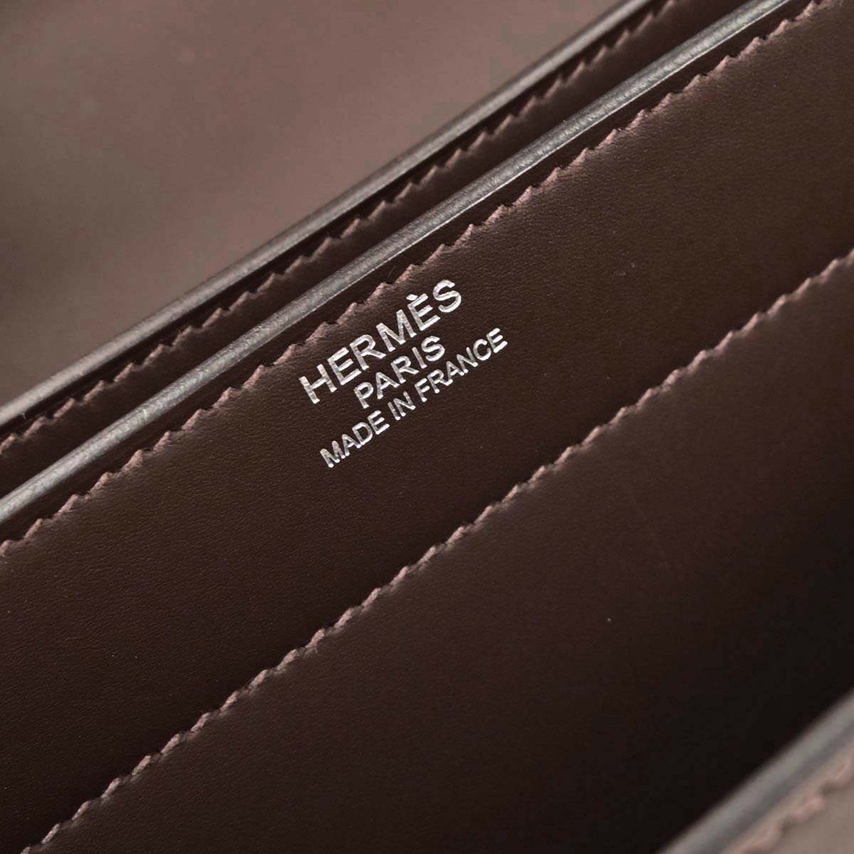Hermes Chocolat Chamonix Sac a Depeches 38 Handbag
