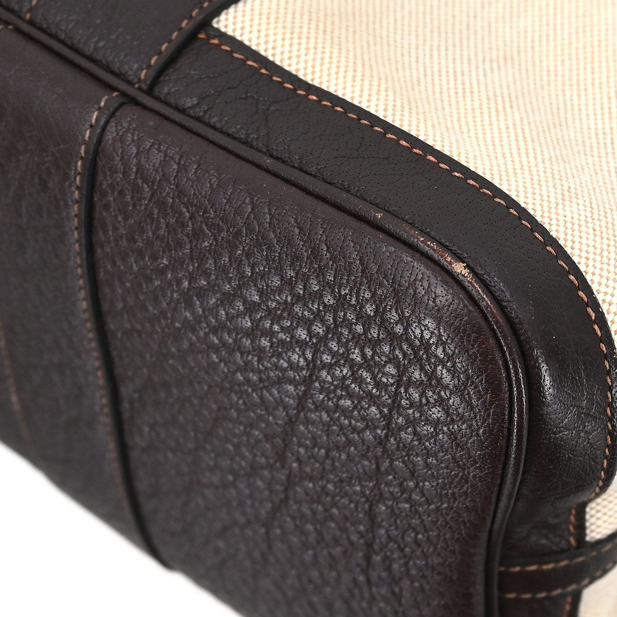 Hermes Beige Toile H Buffalo Garden Party 36 PM Tote Bag