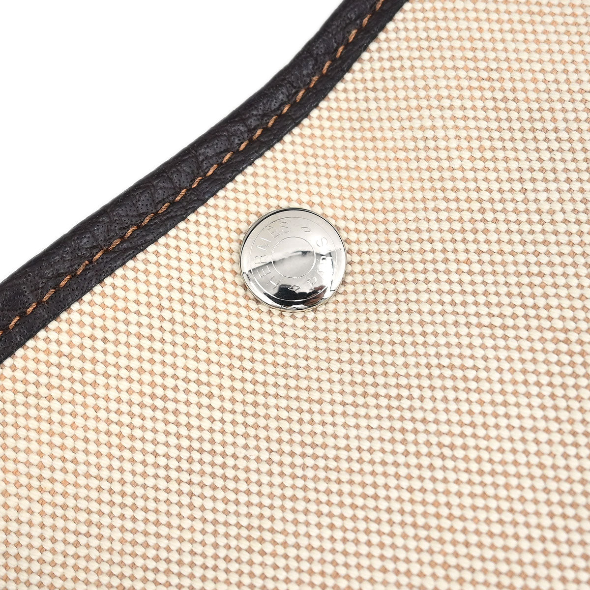 Hermes Beige Toile H Buffalo Garden Party 36 PM Tote Bag