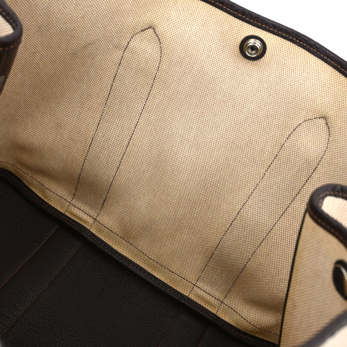 Hermes Beige Toile H Buffalo Garden Party 36 PM Tote Bag