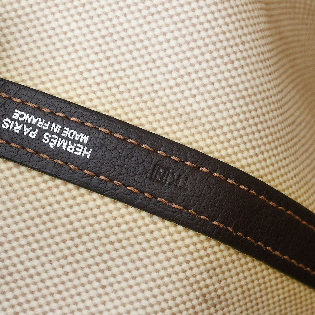 Hermes Beige Toile H Buffalo Garden Party 36 PM Tote Bag