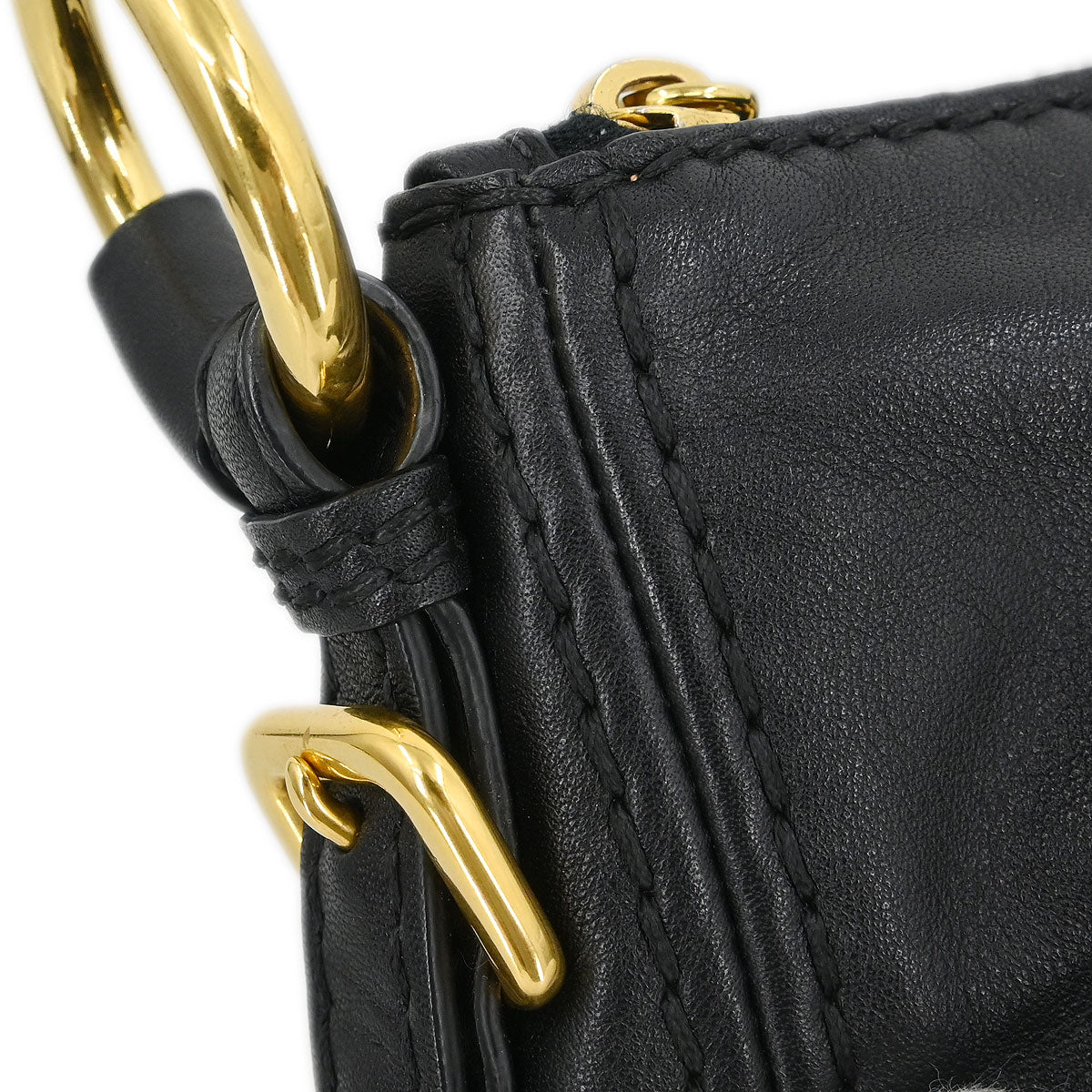 Prada * Black Calfskin Shoulder Bag