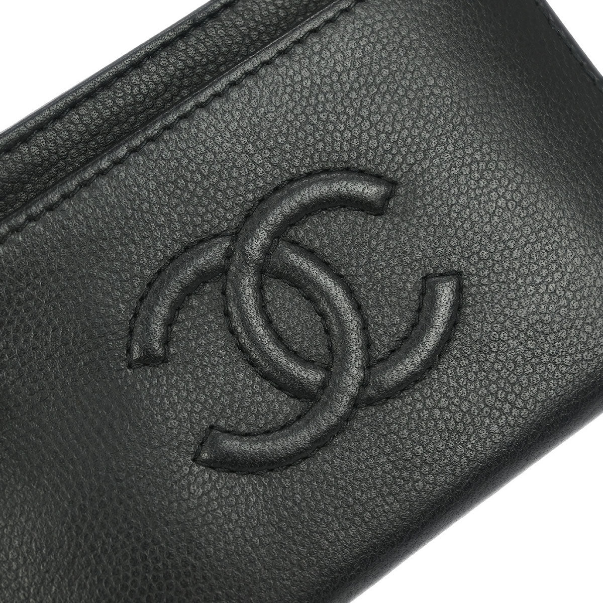 Chanel 2017-2018 Black Caviar Cardholder Small Good