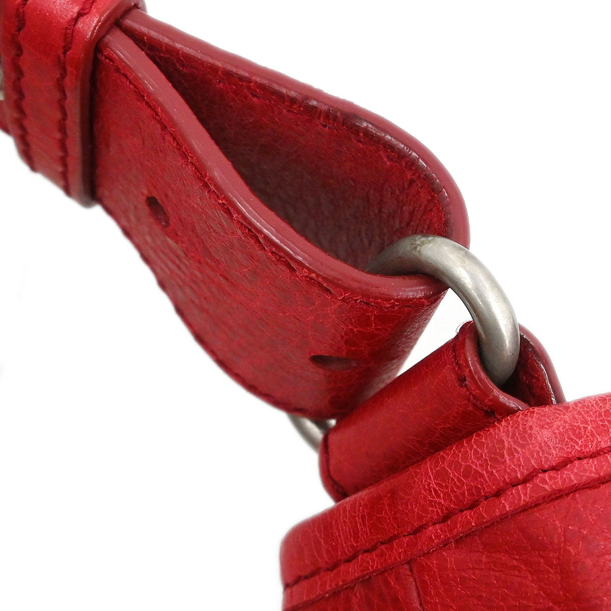 Balenciaga Red Lambskin Tote Bag