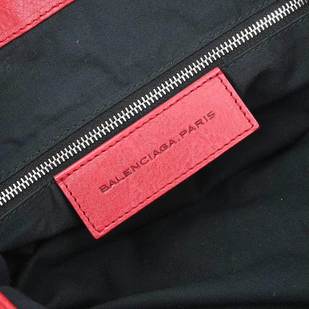 Balenciaga Red Lambskin Tote Bag