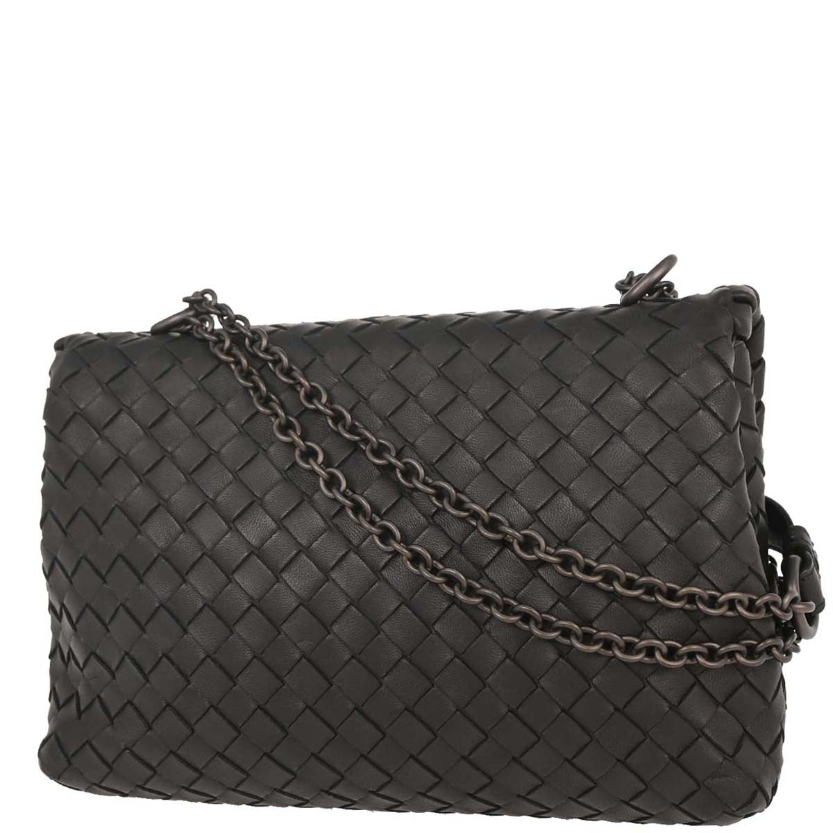 Bottega Veneta Black Intrecciato Shoulder Bag