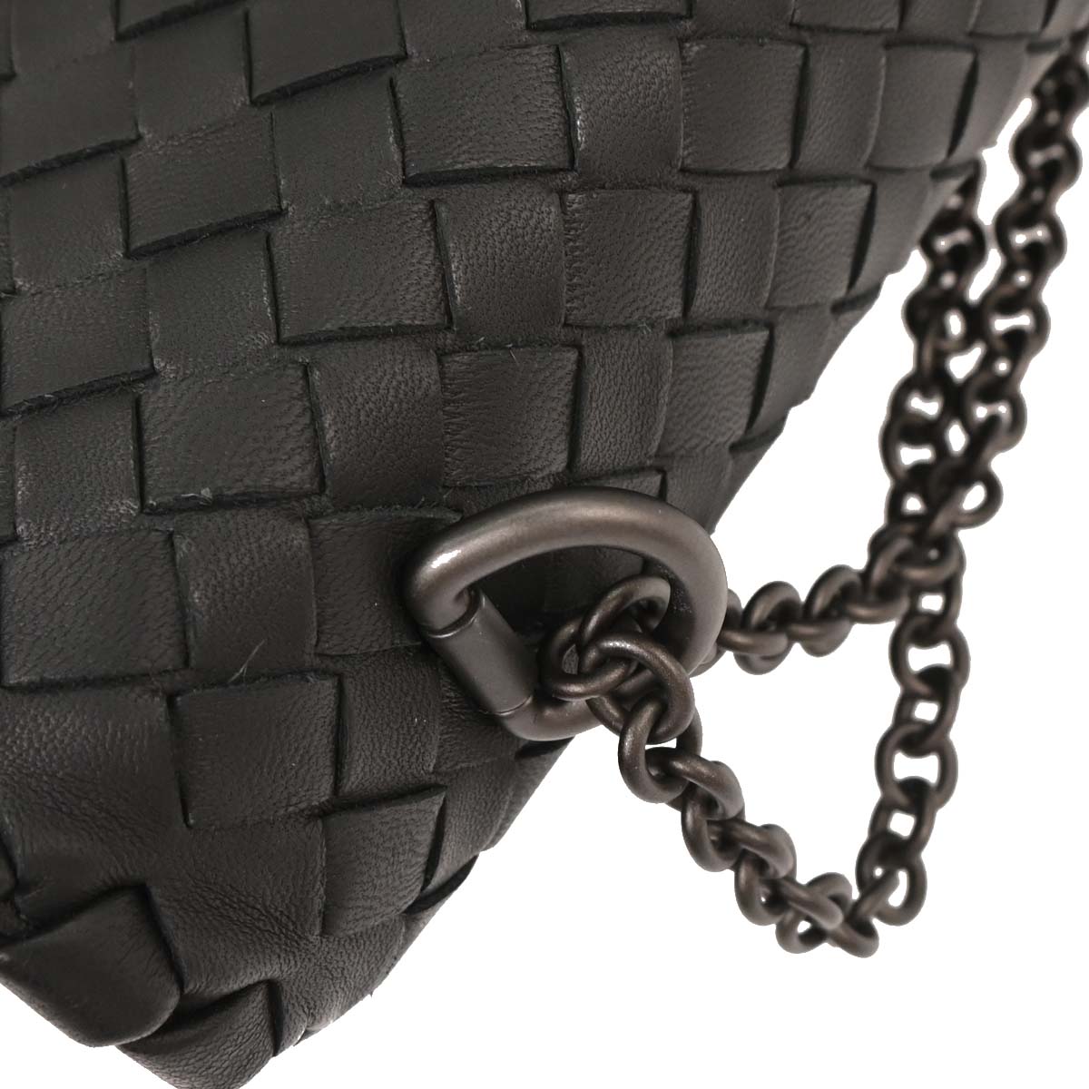 Bottega Veneta Black Intrecciato Shoulder Bag