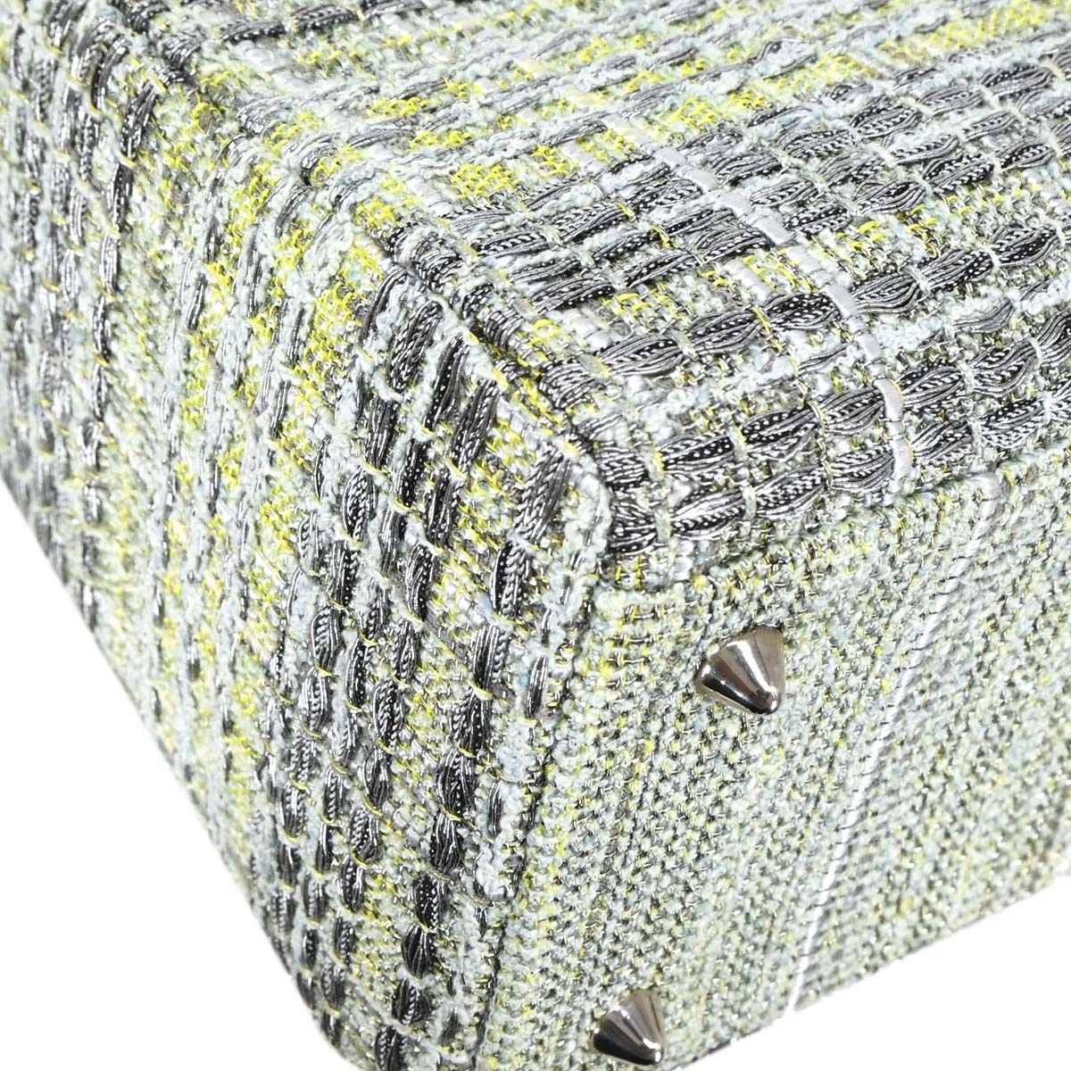 Christian Dior Green Tweed Medium Lady Dior Handbag