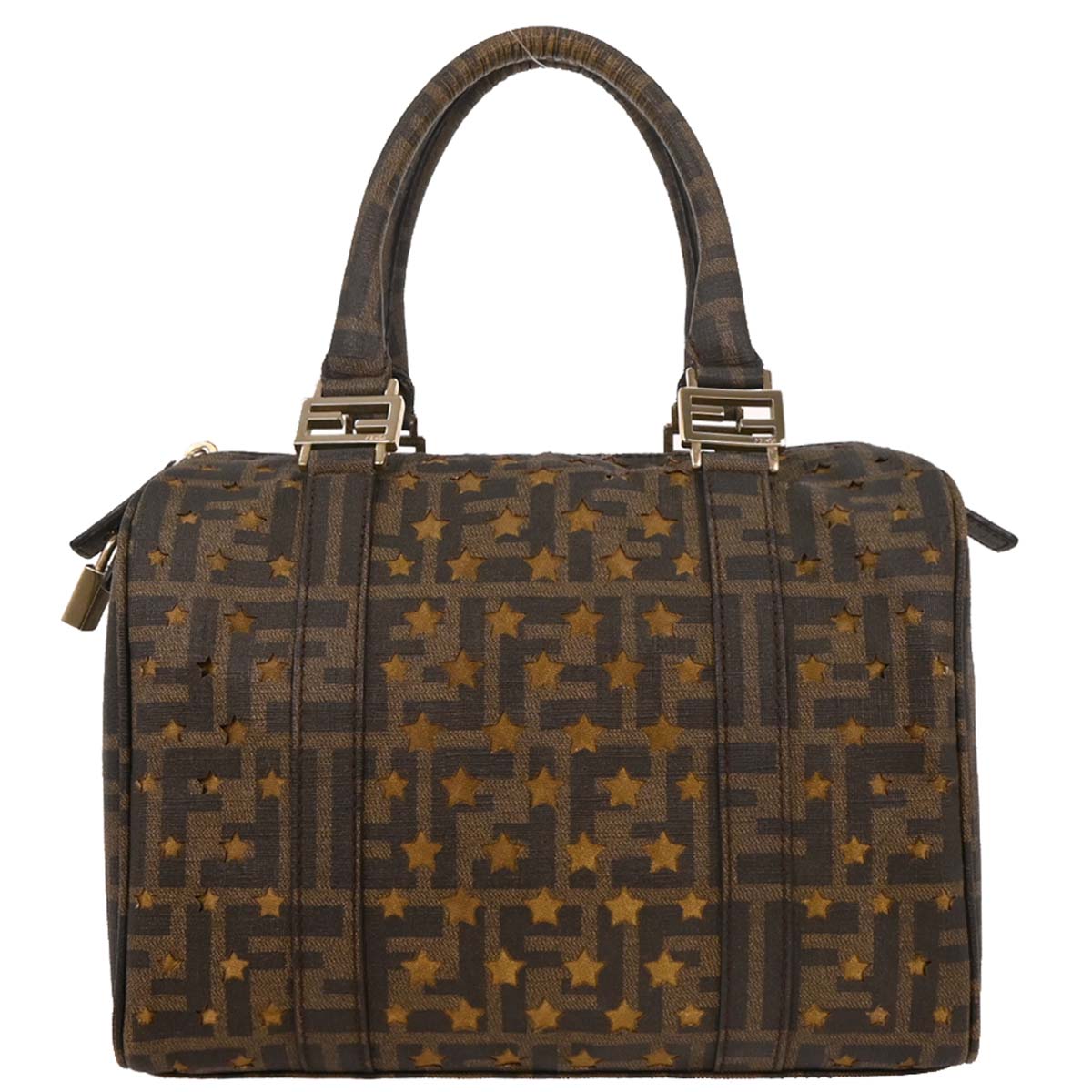 Fendi Brown PVC Zucca Mesh Handbag