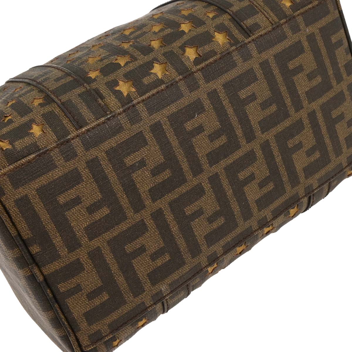 Fendi Brown PVC Zucca Mesh Handbag