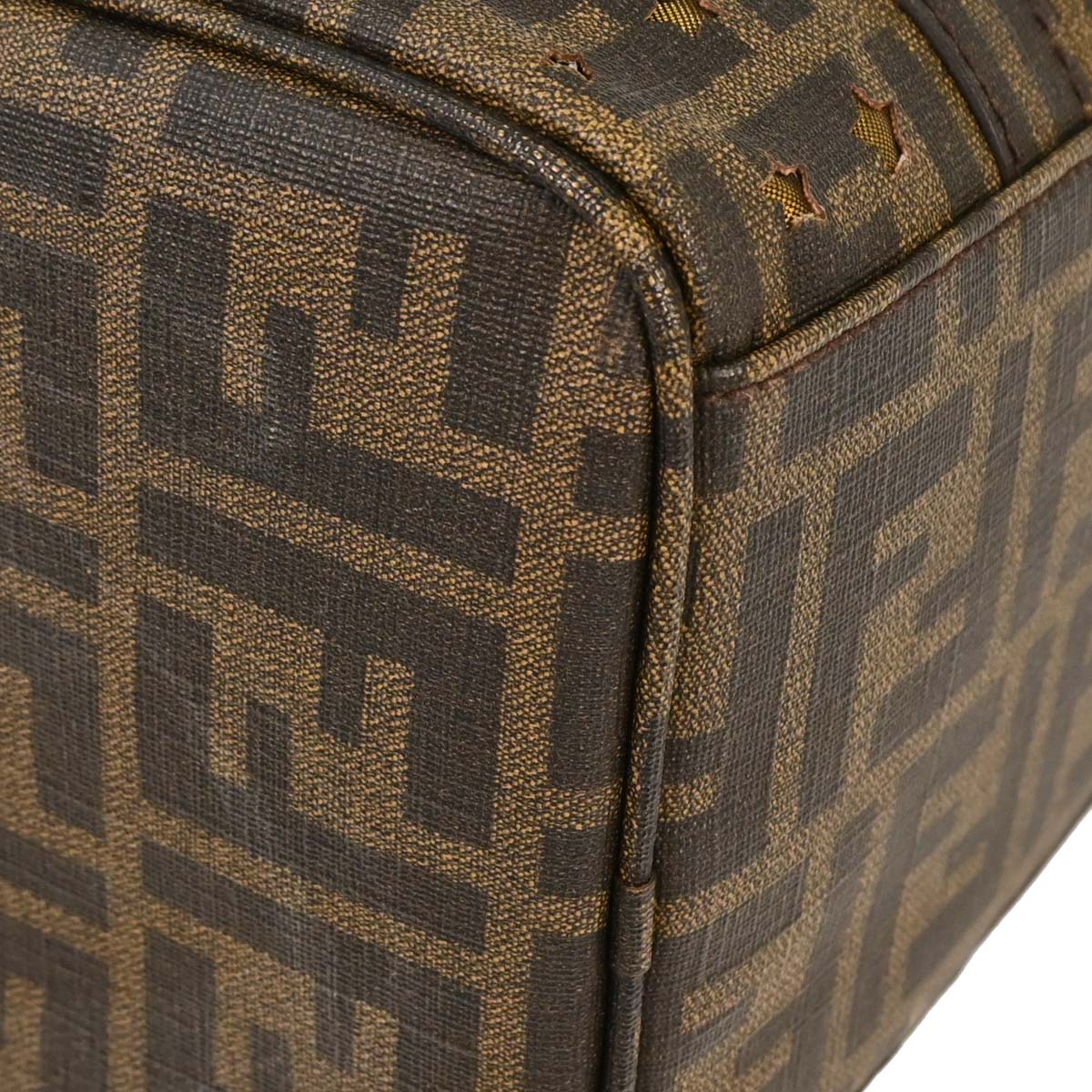 Fendi Brown PVC Zucca Mesh Handbag