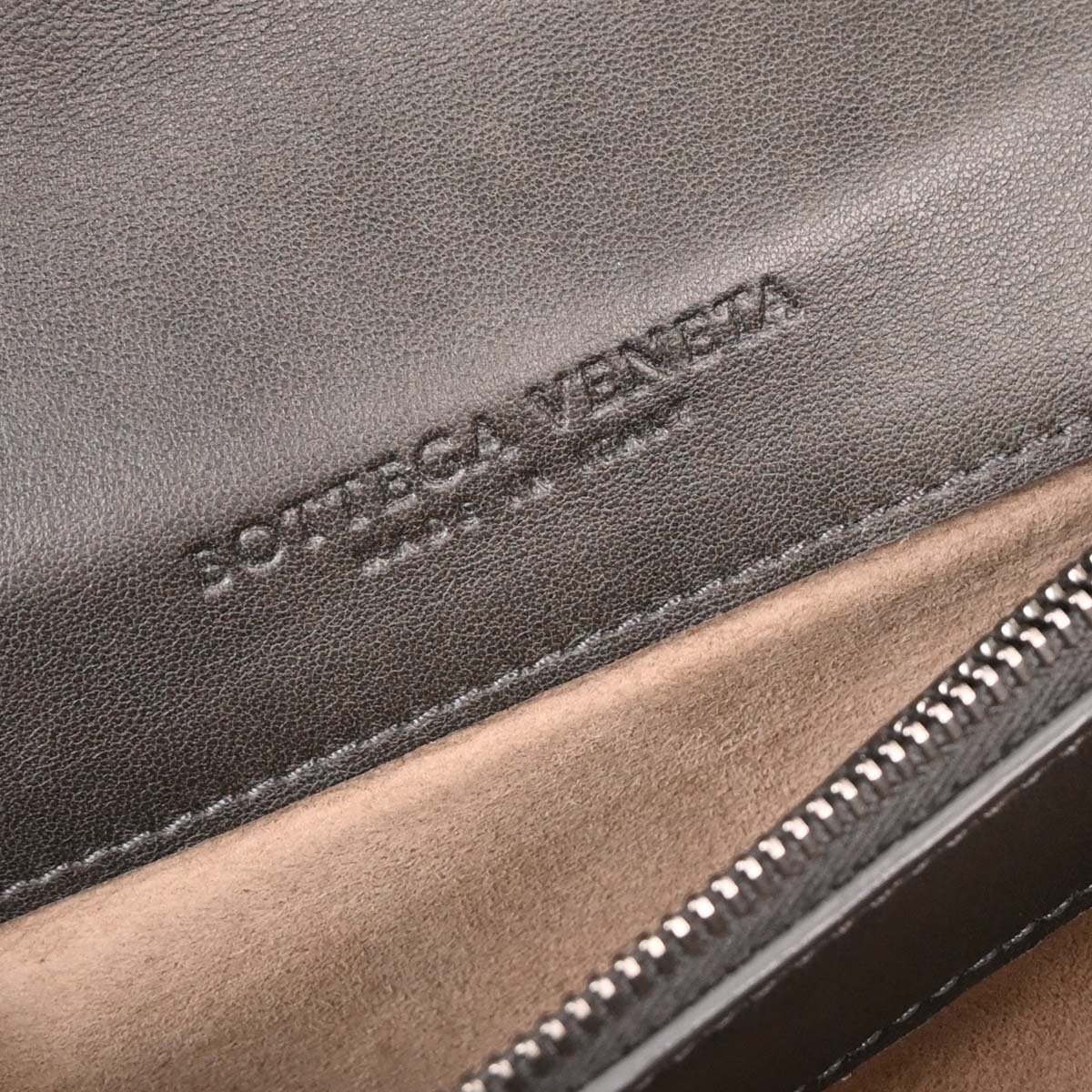 Bottega Veneta Gray Lambskin Intrecciato Shoulder Bag