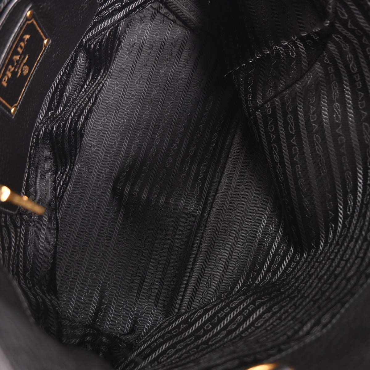 Prada Black Leather Tote Handbag