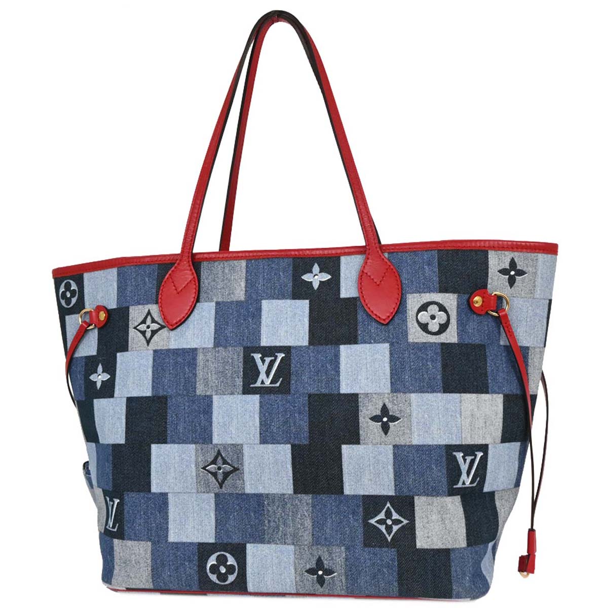 Louis Vuitton Monogram Denim Neverfull MM Shoulder Tote Bag M44981