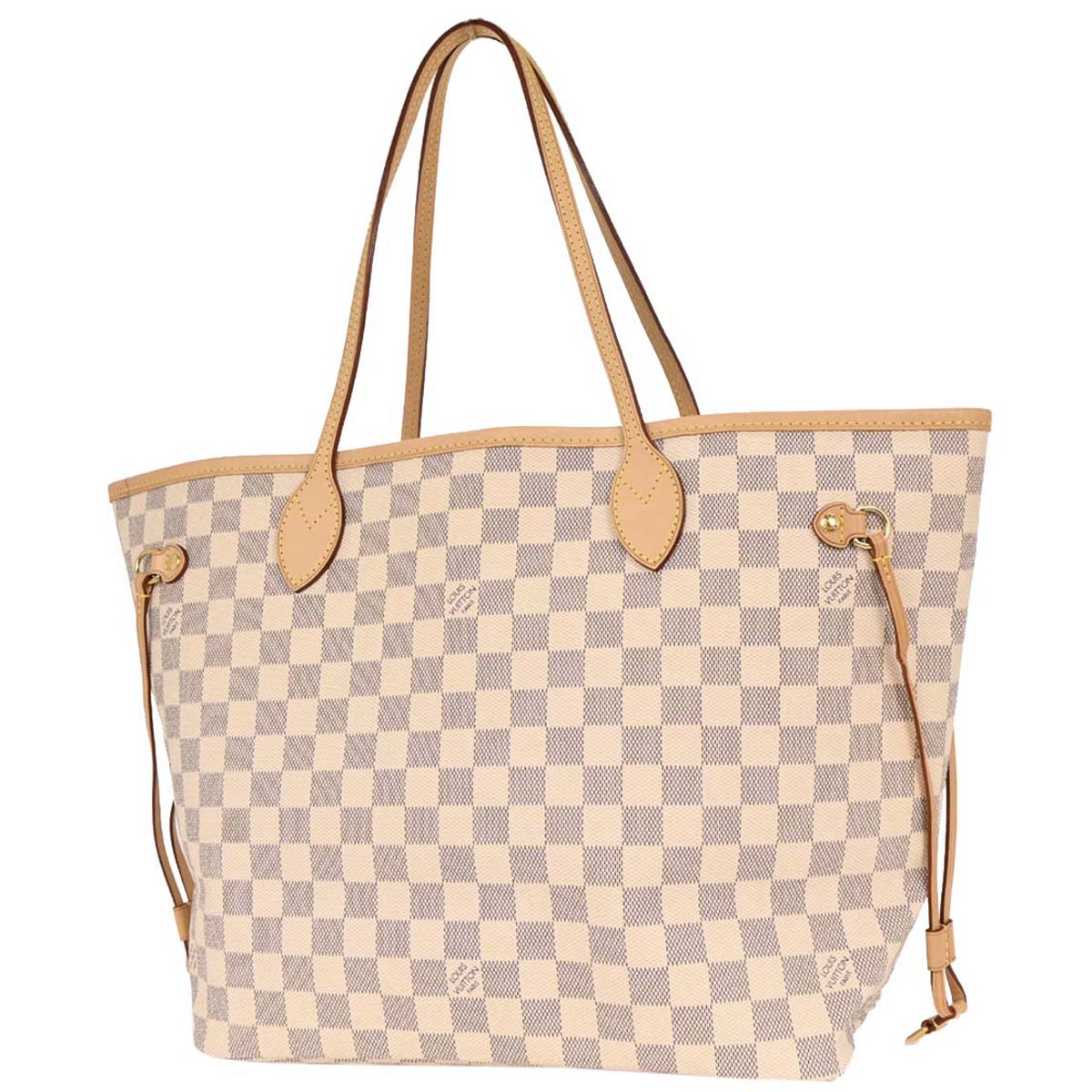 Louis Vuitton Damier Azur Neverfull MM Shoulder Tote Bag N41361