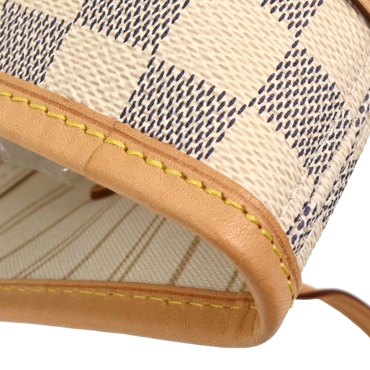 Louis Vuitton Damier Azur Neverfull MM Shoulder Tote Bag N41361