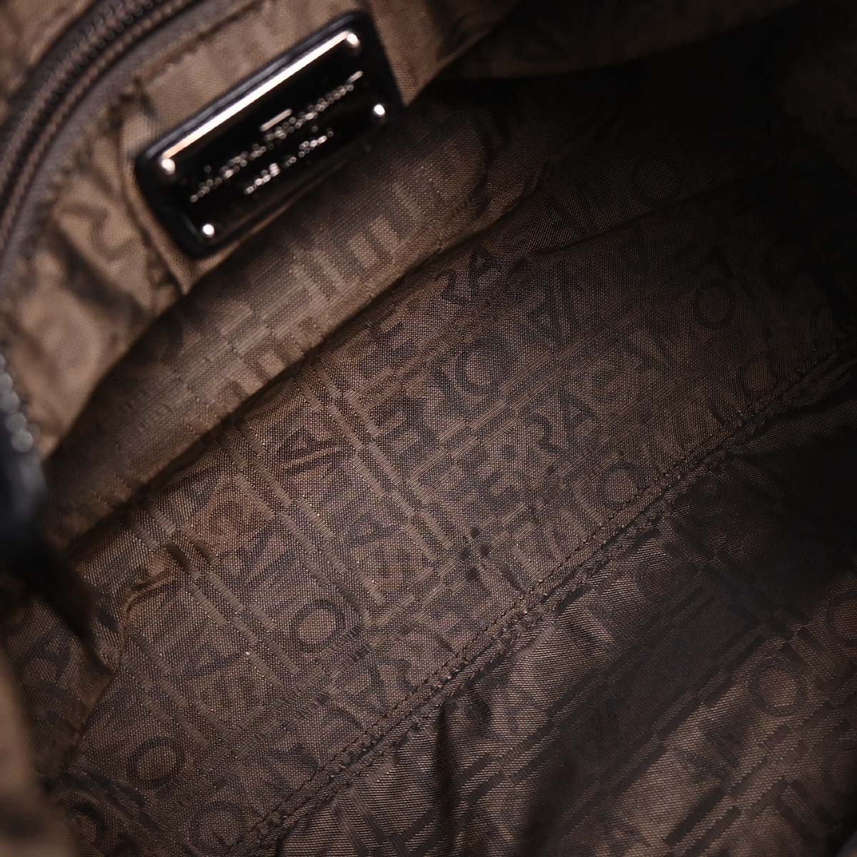 Salvatore Ferragamo Black Leather Gancini 2way Shoulder Handbag