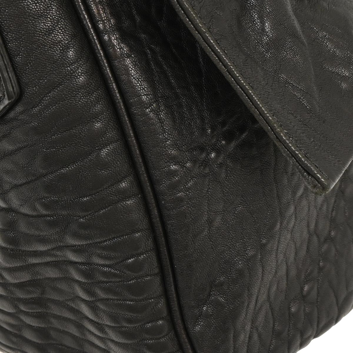 Fendi Black Leather 2way Shoulder Handbag