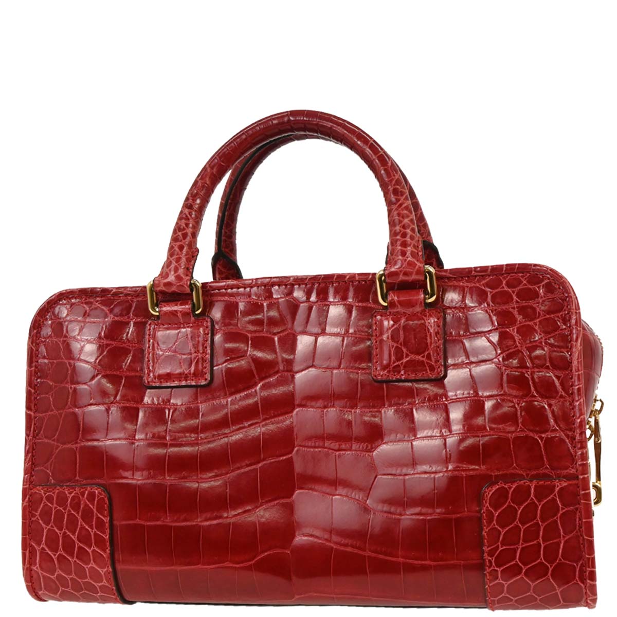 Loewe * Red Crocodile Amazona 28 Handbag
