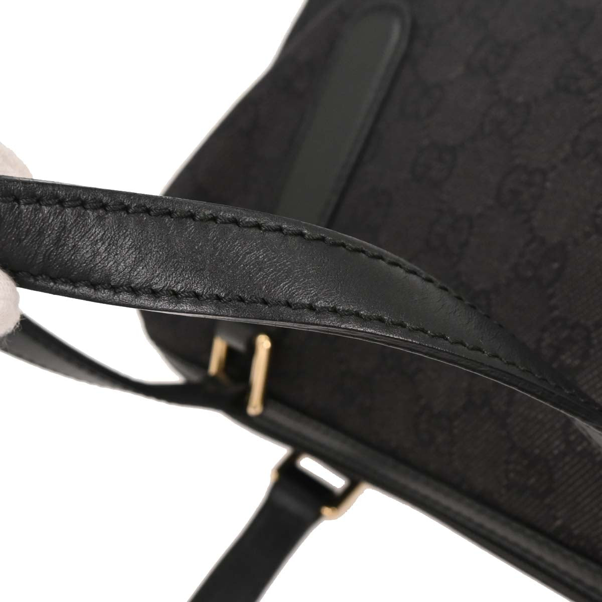 Gucci Black Canvas GG Handbag