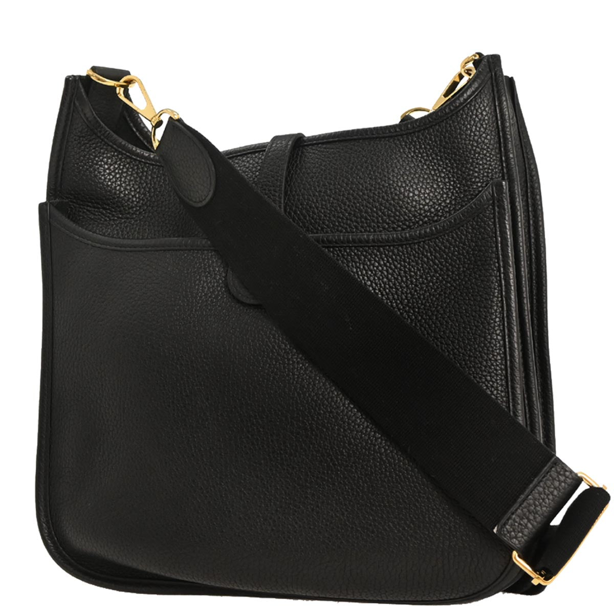 Hermes Black Taurillon Clemence Evelyne 3 29 PM Shoulder Bag