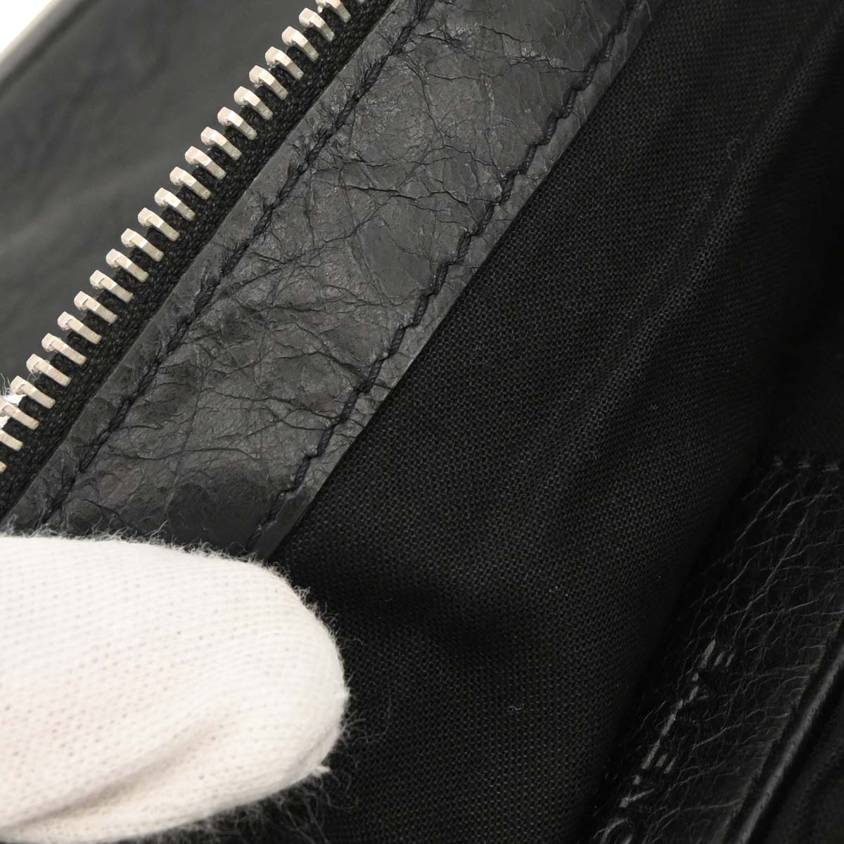 Balenciaga Black Lambskin Clip L Clutch Bag