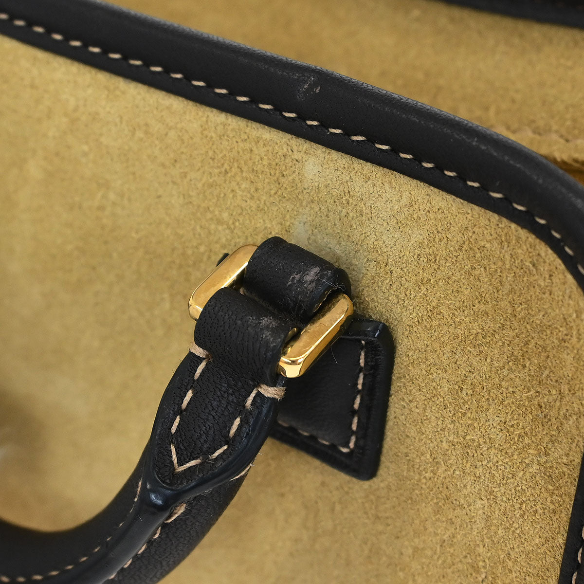 Loewe * Brown Beige Suede Leather Amazona 12 Handbag