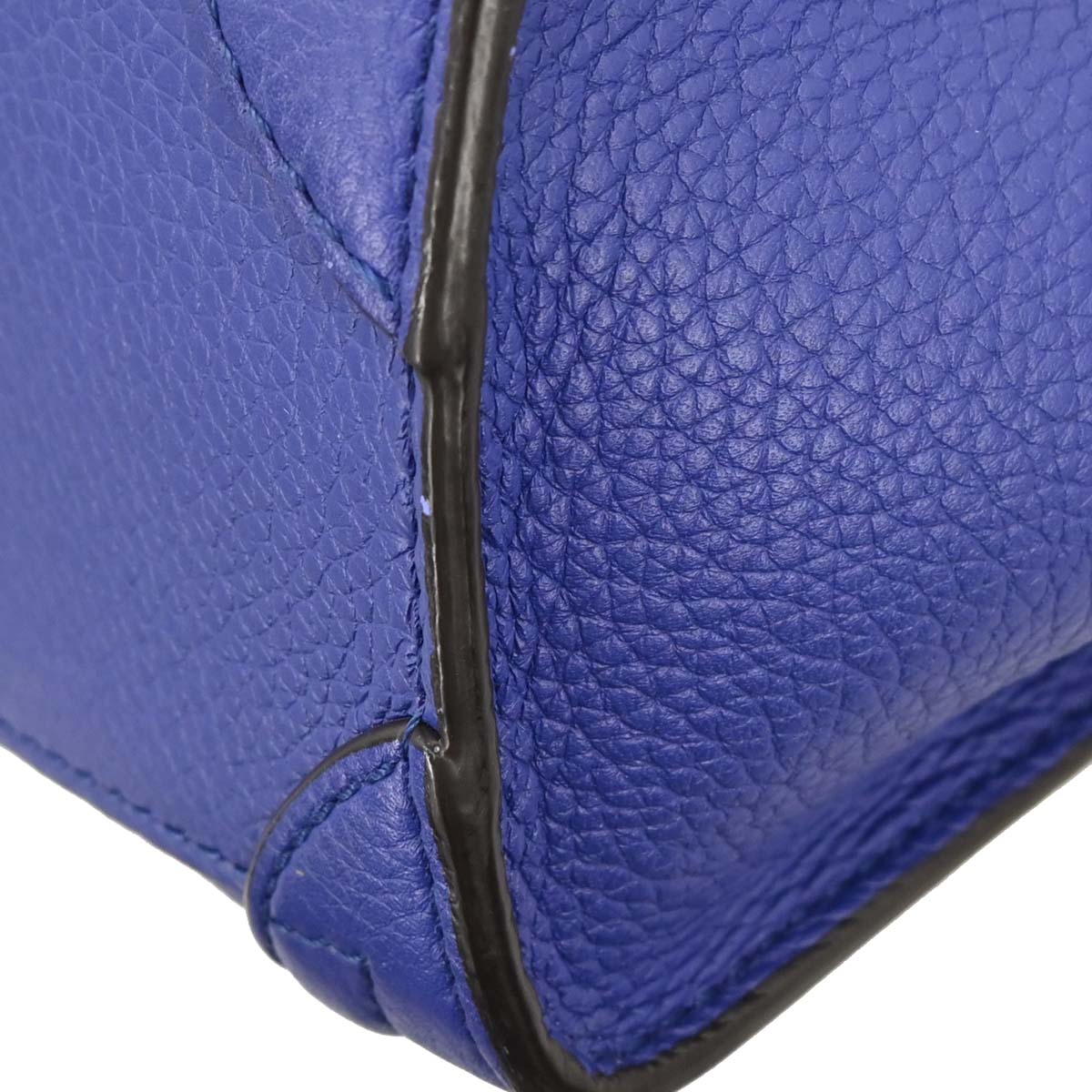 Celine Blue Leather Nano Luggage Tote Bag