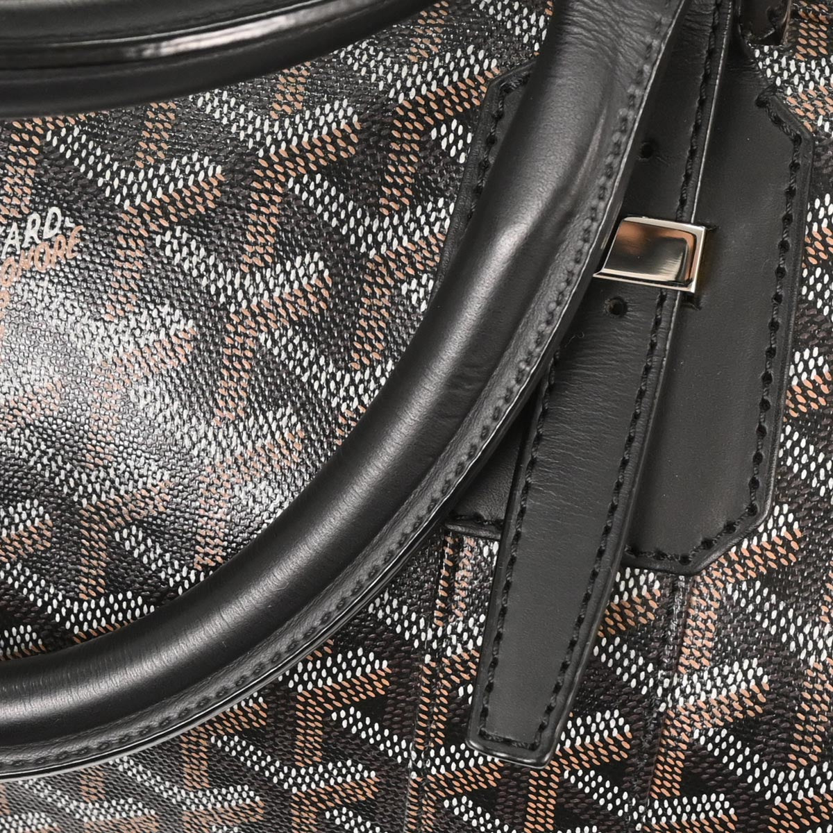 Goyard Black Croisiere 55 2way Shoulder Duffle Bag