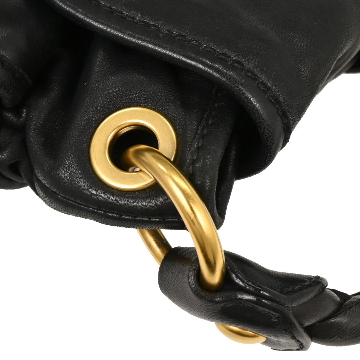 Miu Miu Black Lambskin Coffer 2way Shoulder Handbag