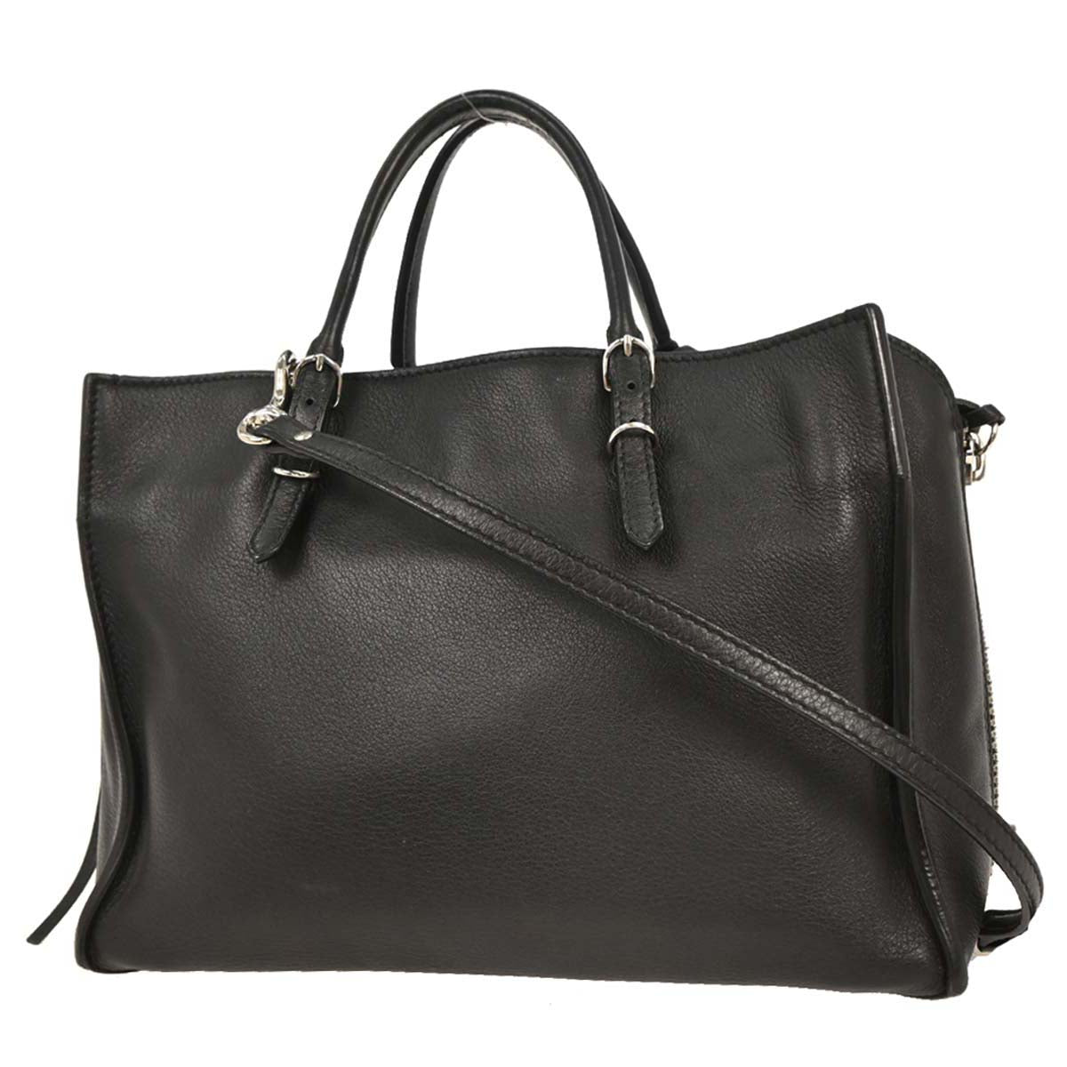 Balenciaga Black Calfskin Papier A6 Tote Shoulder Bag