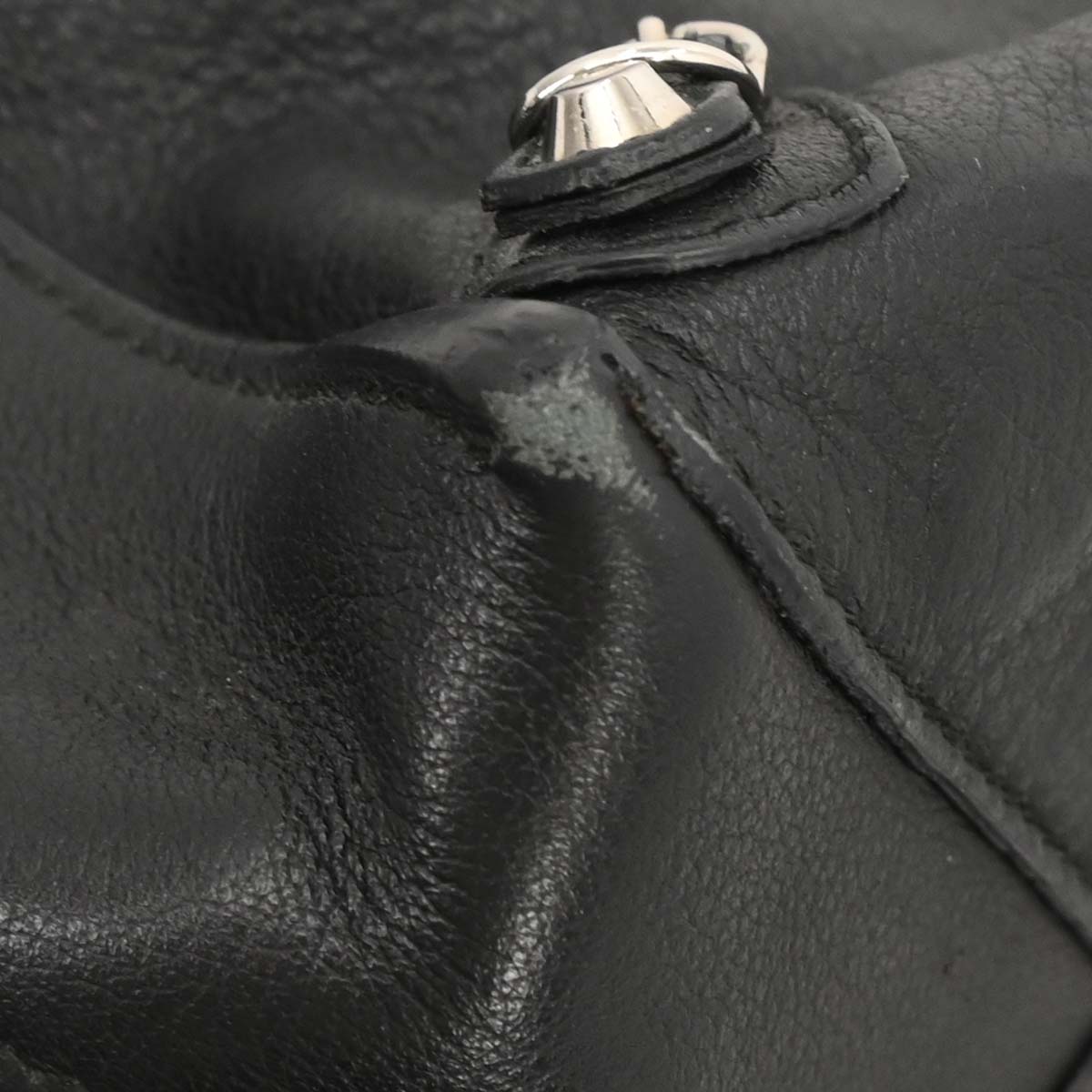 Balenciaga Black Calfskin Papier A6 Tote Shoulder Bag