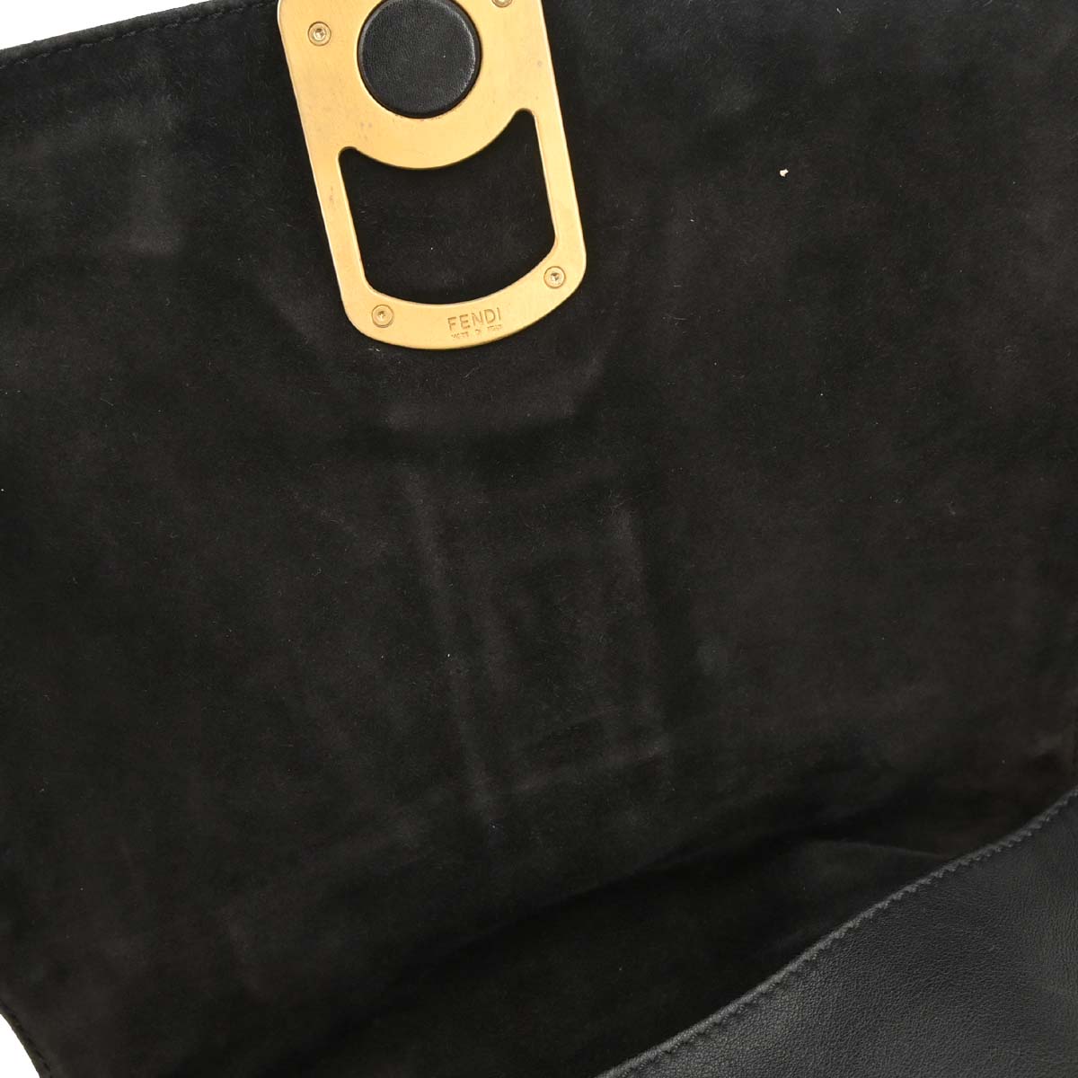 Fendi Black Leather Anna 2way Shoulder Handbag