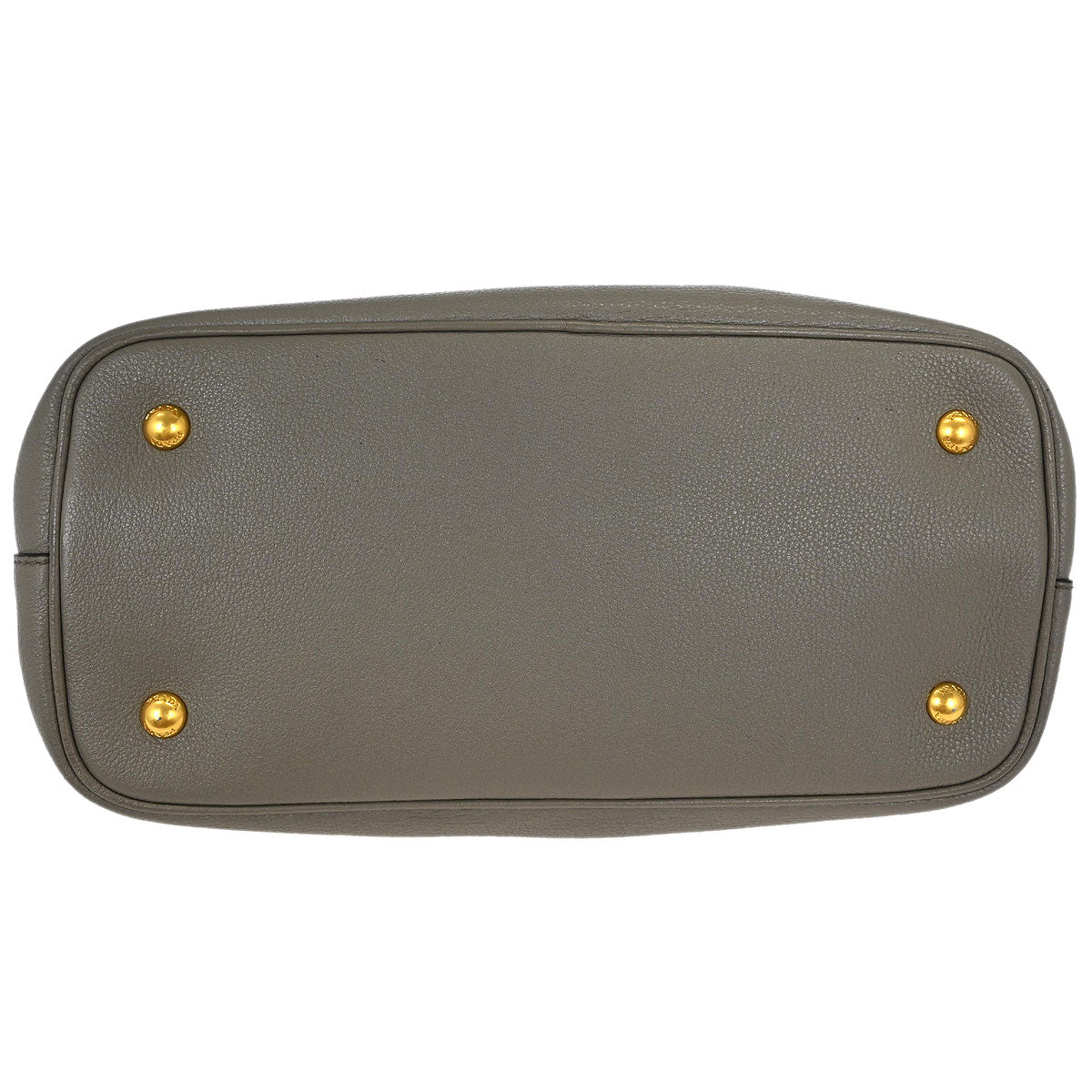 Prada Gray Leather 2way Shoulder Tote Handbag