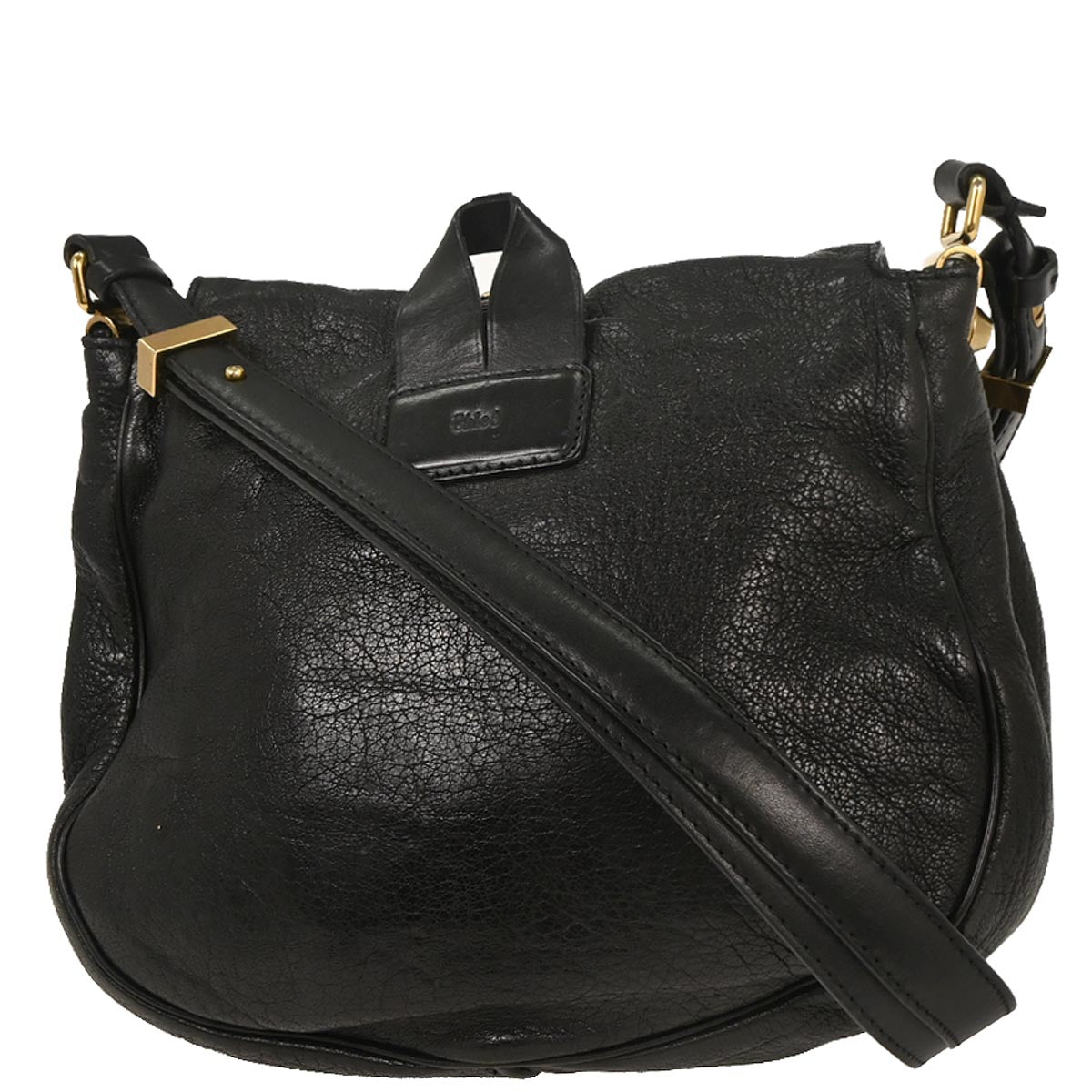 Chloe Black Leather Mavis Shoulder Bag