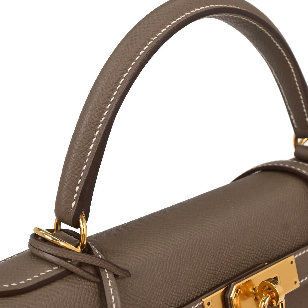 Hermes Etoupe Gray Epsom Kelly 32 Sellier 2way Shoulder Handbag