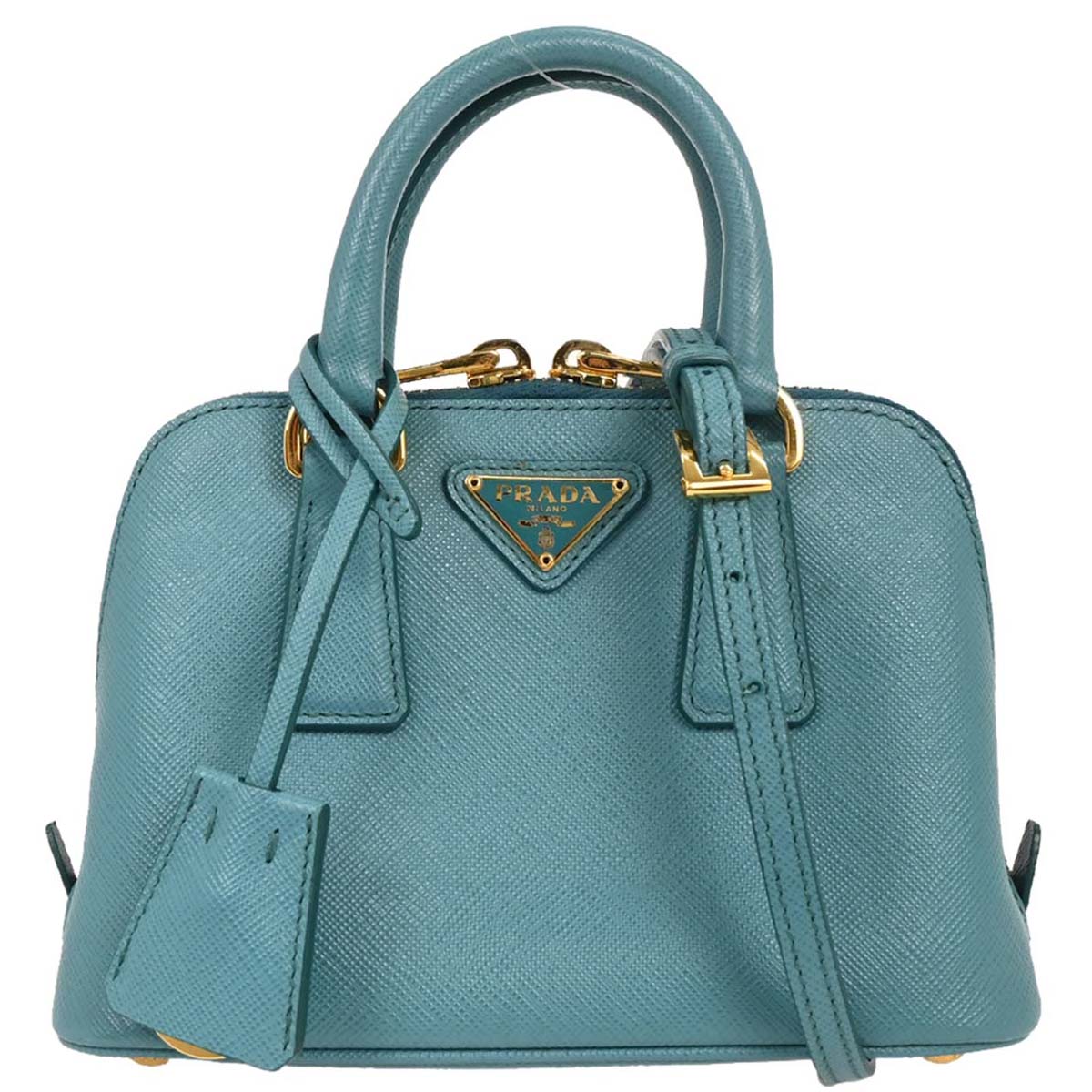 Prada Turquoise Blue Promenade 2way Shoulder Handbag