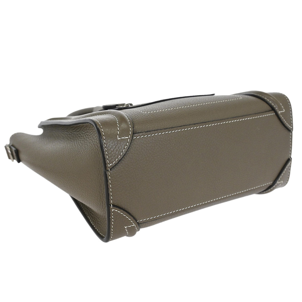 Celine Brown Leather Nano Luggage Tote Bag