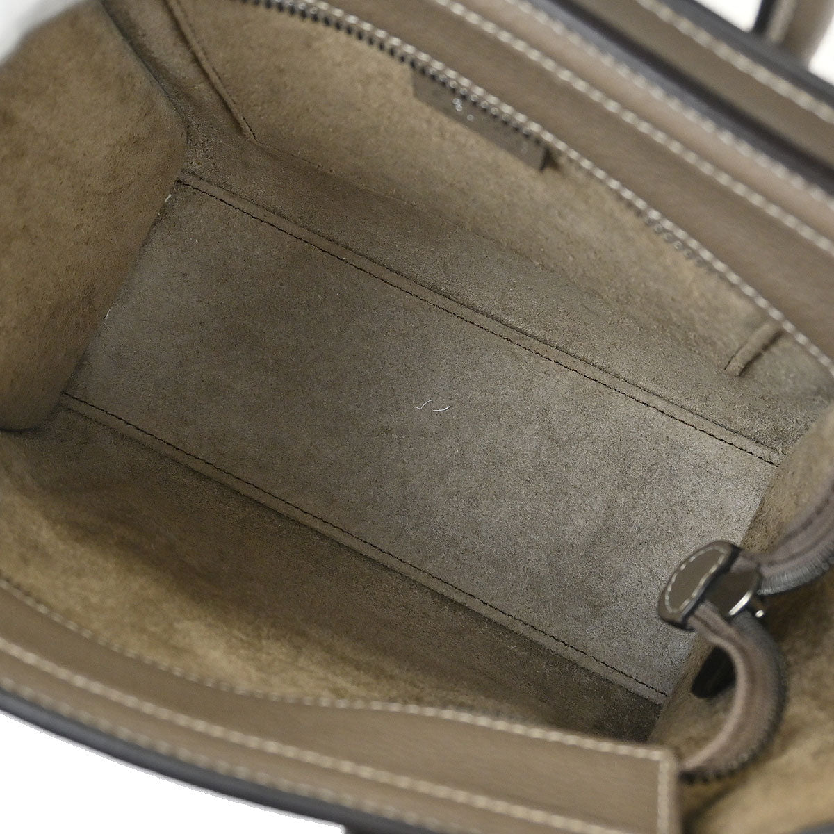 Celine Brown Leather Nano Luggage Tote Bag