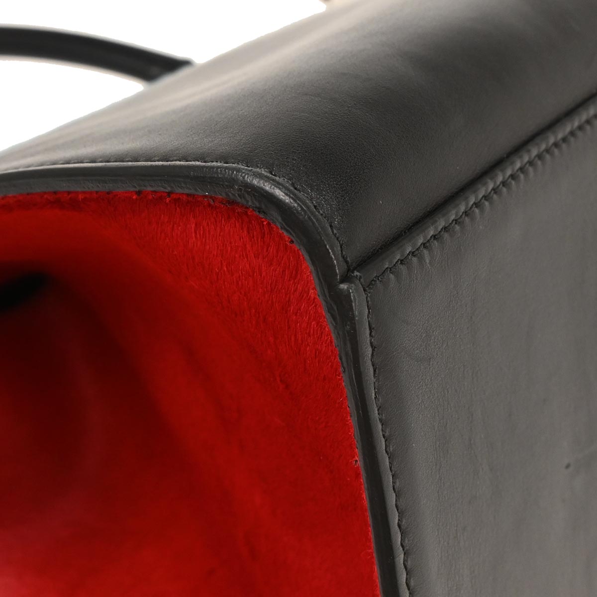 Celine * Pony Hair Tricolor Trapeze 2way Shoulder Handbag