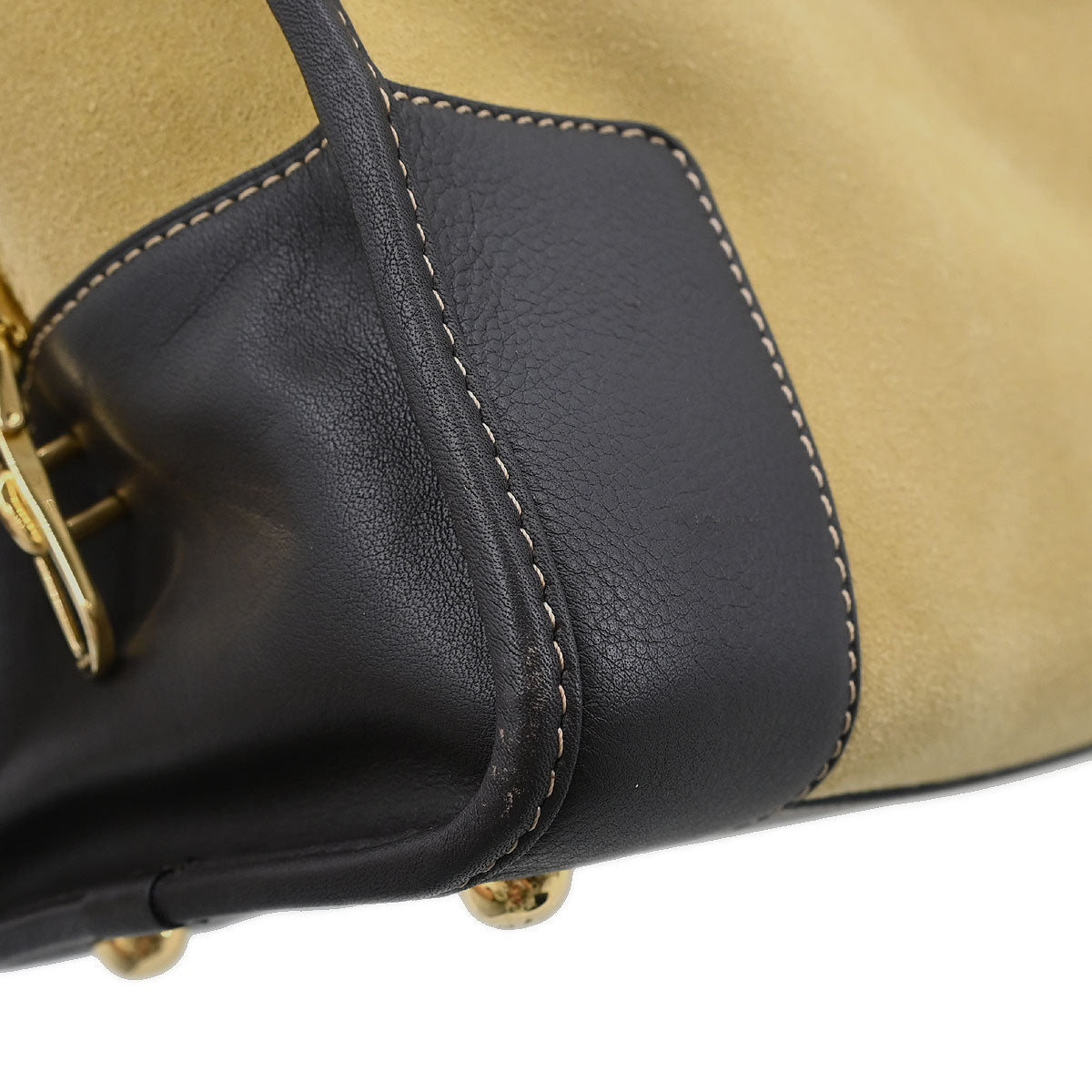 Loewe Beige Suede Amazona 36 Handbag