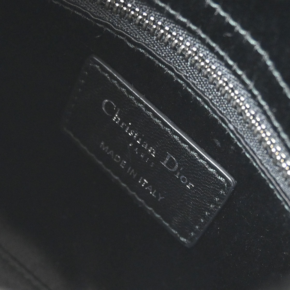 Christian Dior Black Satin Lady Dior Cannage 2way Shoulder Handbag