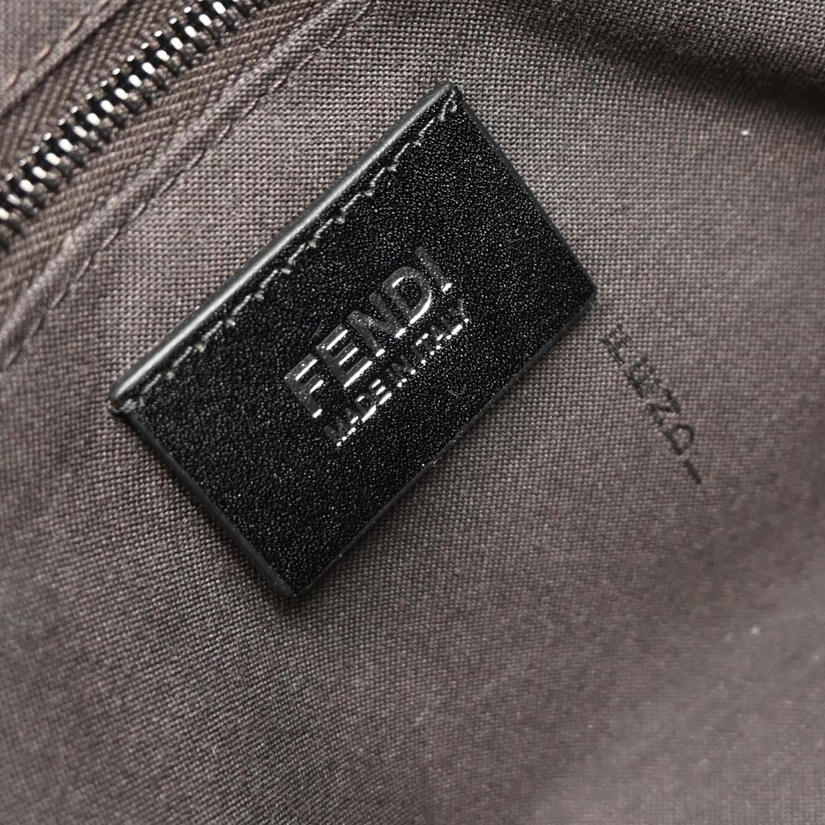 Fendi Black Canvas Zucchino Mamma Baguette Handbag