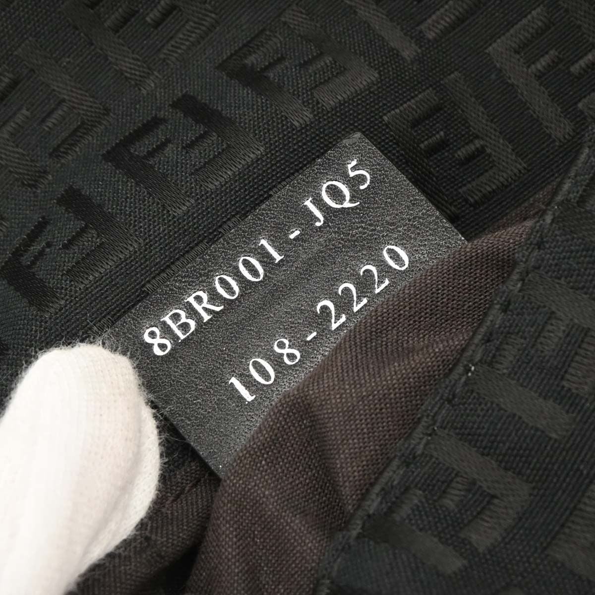 Fendi Black Canvas Zucchino Mamma Baguette Handbag