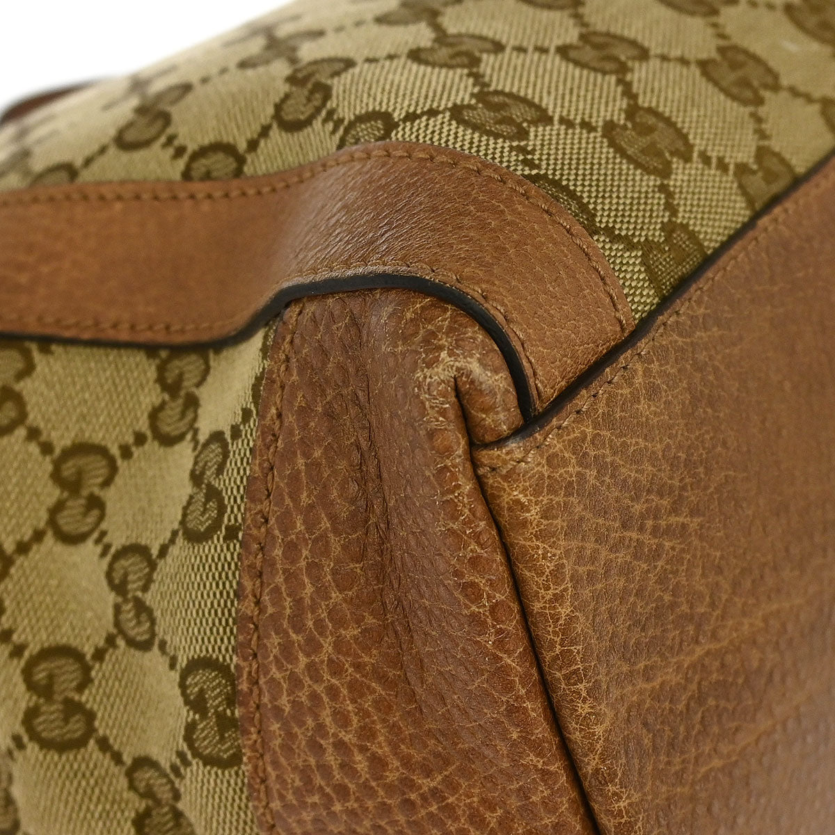 Gucci Beige Canvas GG Tote 2way Handbag