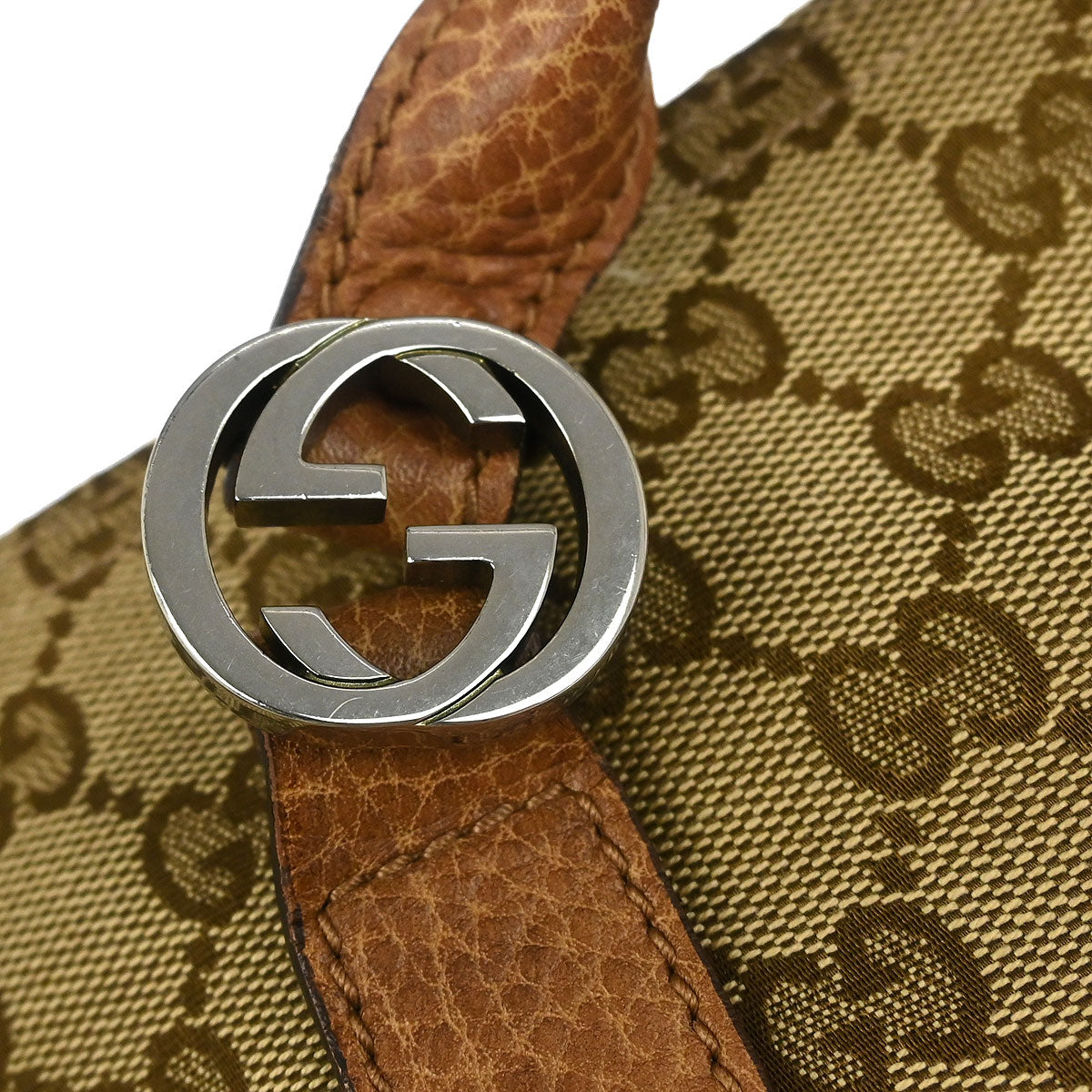 Gucci Beige Canvas GG Tote 2way Handbag