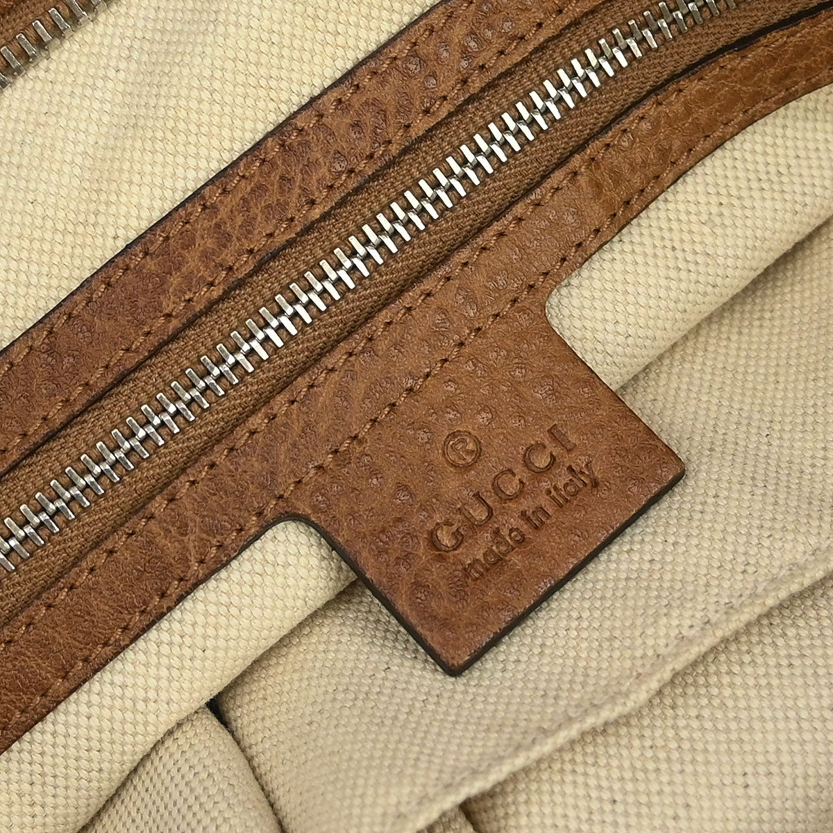 Gucci Beige Canvas GG Tote 2way Handbag