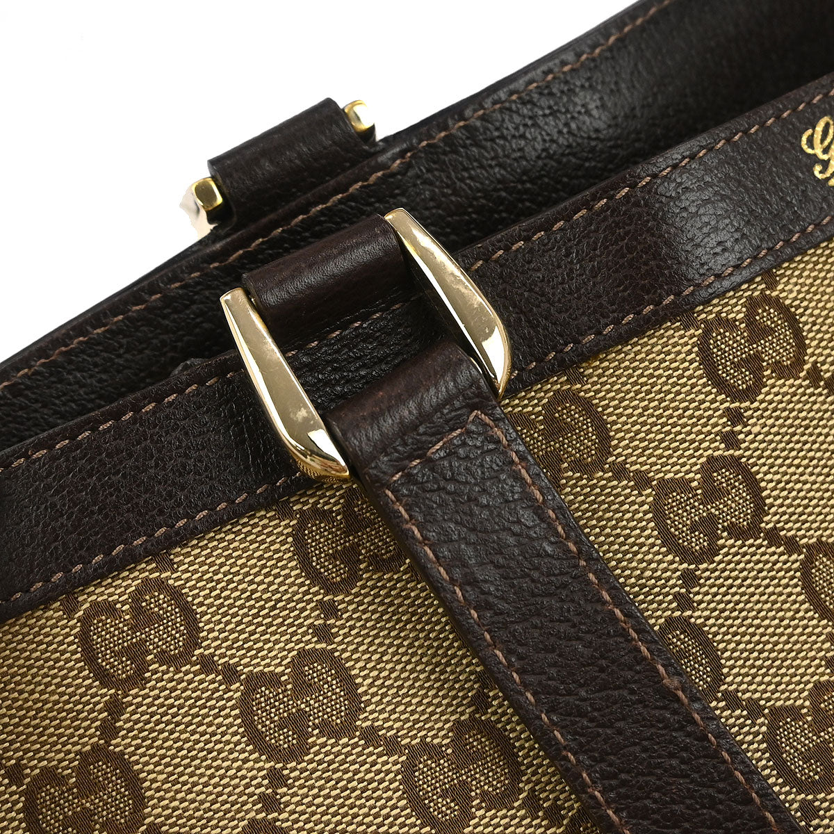 Gucci Beige Canvas GG Tote Handbag