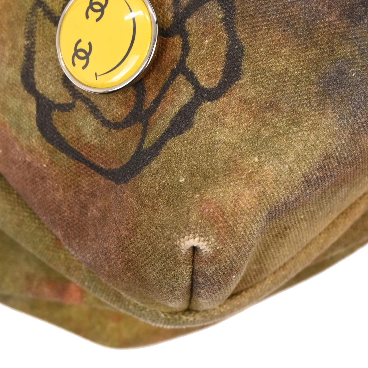 Chanel 2014-2015 Khaki On The Pavements Graffiti Messenger Bag